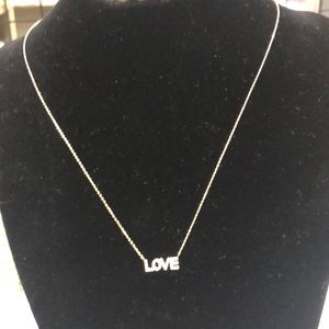14k gold love necklace